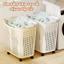 Giỏ Đựng Quần Áo Có Bánh Xe GADI, Giỏ Đựng Đồ Bằng Nhựa Cao Cấp, Thiết Kế Thoáng Khí, Dễ Dàng Di Chuyển