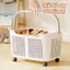 Giỏ Đựng Quần Áo Có Bánh Xe GADI, Giỏ Đựng Đồ Bằng Nhựa Cao Cấp, Thiết Kế Thoáng Khí, Dễ Dàng Di Chuyển