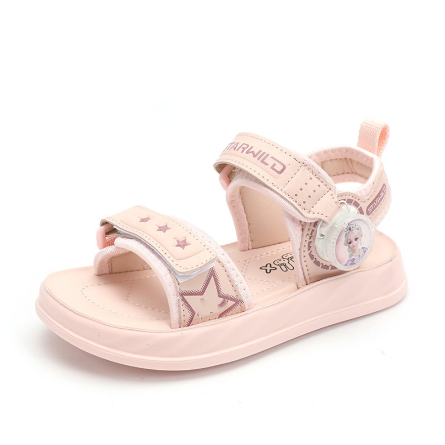 [M089] Dép Quai Hậu Sandal Đi Học Cho Bé Gái, Dép Quai Dán Bé Gái Đi Học Chống Trơn Trượt Mềm Mại TH Kids