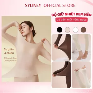 Bộ Quần Áo Giữ Nhiệt Cao Cấp Có Đệm Nâng Ngực Syliney Co Giãn Ôm Body Chống Xù Lông - SGN