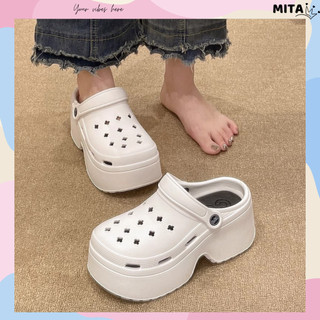 Dép nữ đế cao 8cm Mita form trơn cá tính kiểu sandal quai hậu CS-192