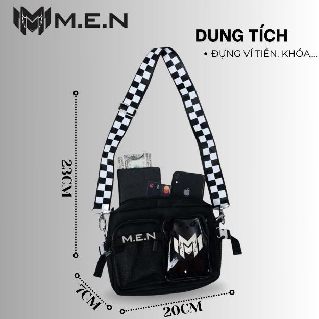 Túi đeo chéo mẫu mới M.E.N hình mực cute nam nữ hiện đại GSRT4 [cao cấp}