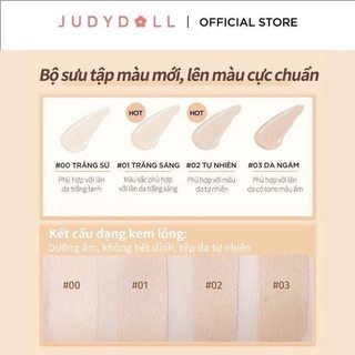 Kem Che Khuyết Điểm Judydoll Traceless Cloud-Touch Concealer Che Thâm Mắt Mụn Đỏ Hiệu Quả 3.2g