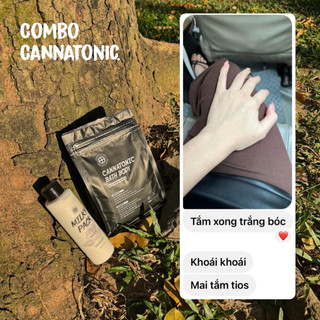 Bột tắm thuốc bắc Cannatonic dưỡng sáng da ngâm chai lỳ khó sáng 500gr handmade - Da69station