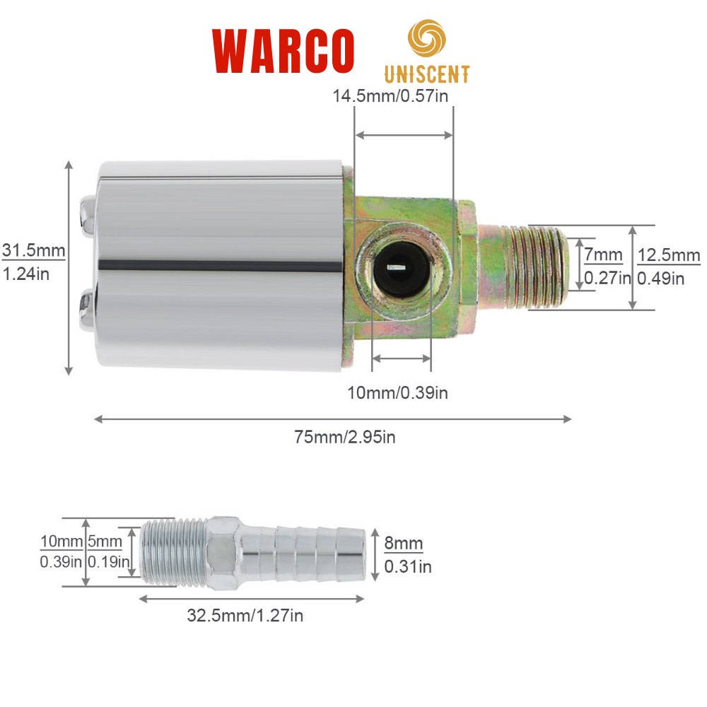 Rơ Le/Relay Còi Hơi, Bút Xông Còi Hơi - WARCO / Thổ Nhĩ Kỳ -Autovol 12/24V