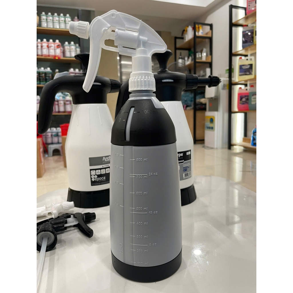 Bình xịt cầm tay chịu hóa chất dùng để chứa dung dịch chăm sóc xe A-Type 1L PRO FLEX thương hiệu Epoca