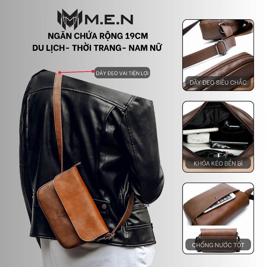 Túi đeo chéo da sang trọng chống nước Q32 M.E.N Plain [KHUYẾN MÃI LỚN]