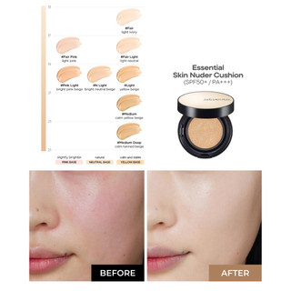 Cushion JUNG SAEM MOOL Skin Nuder Cover & Essential Skin Nuder SPF50+ PA+++
