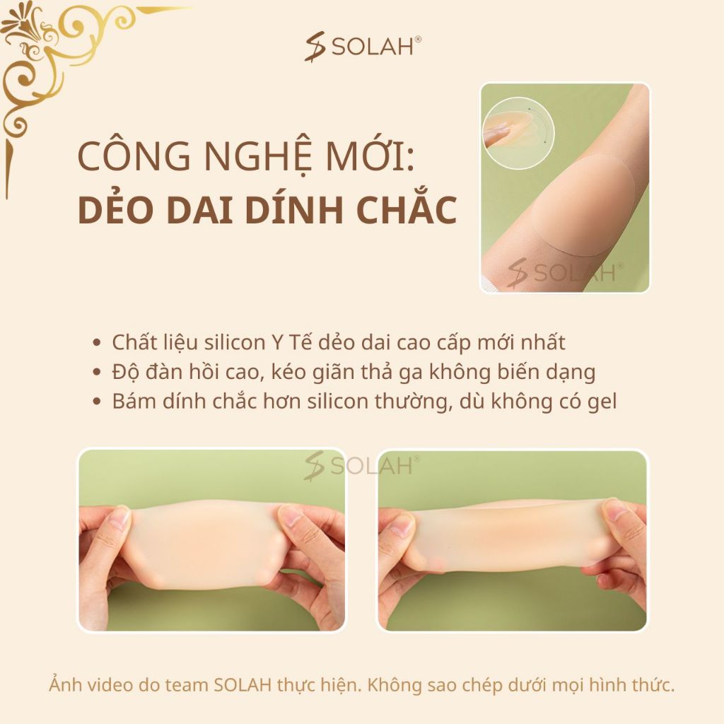Miếng Dán Ngực Silicon Non Dẻo Có Lỗ Không Gel SOLAH Hạt Vừng Chống Mồ Hôi Biển Du Lịch Dự Tiệc NP14