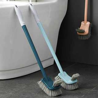 Chổi cọ  vệ sinh nhựa 2 đầu tiện dụng, Cây cọ Toilet bồn cầu  thế hệ mới