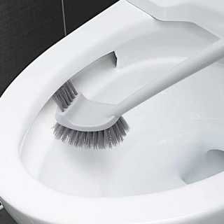 Chổi cọ  vệ sinh nhựa 2 đầu tiện dụng, Cây cọ Toilet bồn cầu  thế hệ mới