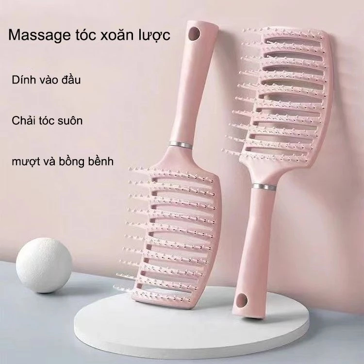 Kiểu dáng Fluffy Lược Chải Tóc Mát Xa Da Đầu,Chuyên Dùng Sử Dụng Tại Quán Salon,Lược Chải Tóc Đệm,Lược Tạo Kiểu