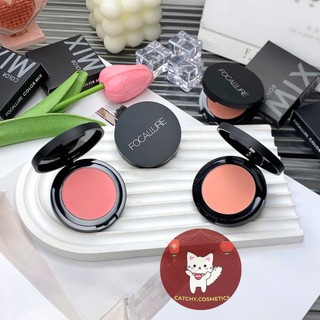 [FOCALLURE] Phấn Má Hồng Focallure Color Mix Đơn Sắc Vỏ Đen Nhỏ Gọn Bó Túi, 2.8g (FA25)