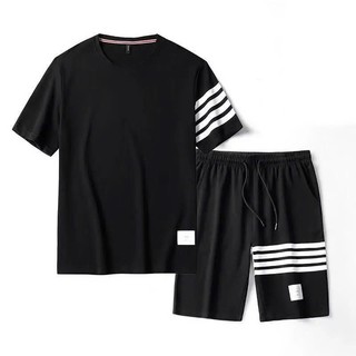 Set Mặc Hè ,Đồ bộ nam 4 SỌC quần áo thể thao MÙA HÈ chất thun lưới mè phối màu cộc tay K1