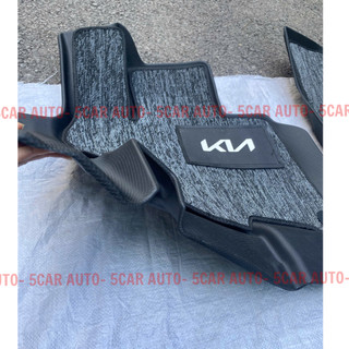 Thảm lót sàn NHỰA đúc TPE 5D xe KIA CARNIVAL 2020- 2025, Mẫu Tràn viền bậc cửa