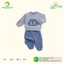 AMI0467 - Bộ Nỉ Hàn Thu Đông Khủng Long Cho Bé Trai Anminaza Cotton Organic Mềm Ấm