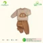 AMI0467 - Bộ Nỉ Hàn Thu Đông Khủng Long Cho Bé Trai Anminaza Cotton Organic Mềm Ấm