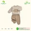 AMI0467 - Bộ Nỉ Hàn Thu Đông Khủng Long Cho Bé Trai Anminaza Cotton Organic Mềm Ấm