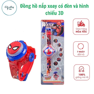 Đồng hồ siêu nhân nhện, doremon, batman, hellokity, đội trưởng mỹ cho bé trai bé gái