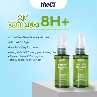 Combo 2 Xịt Xua Đuổi Muỗi Theci Hương Tinh Dầu Bạch Đàn Chanh Thiên Nhiên An Toàn Cho Bé 3 Tháng tuổi