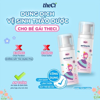 Dung dịch Vệ Sinh Cho Bé Gái theCi Intimate Cleanser 0M+ 3in1 Dạng Gel Cân Bằng Độ PH 140ml - TCVN