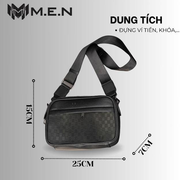 Túi đeo chéo M.E.N Laser Caro đen ngầu [FREESHIP]