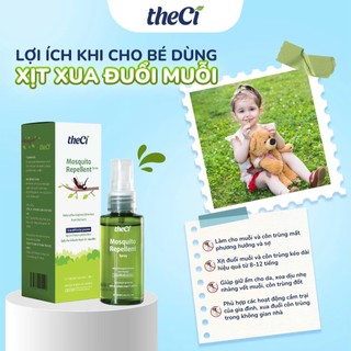 Combo 2 Xịt Xua Đuổi Muỗi Theci Hương Tinh Dầu Bạch Đàn Chanh Thiên Nhiên An Toàn Cho Bé 3 Tháng tuổi