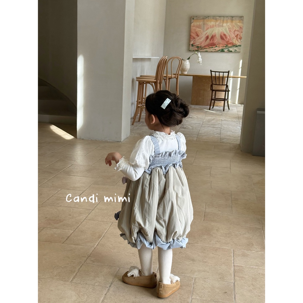 CANDI MIMI Váy hai dây babydoll đính kẹo NL5430 - Phong cách Hàn Quốc