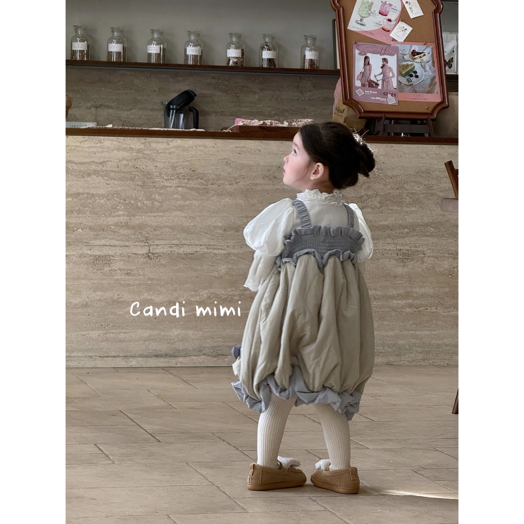 CANDI MIMI Váy hai dây babydoll đính kẹo NL5430 - Phong cách Hàn Quốc