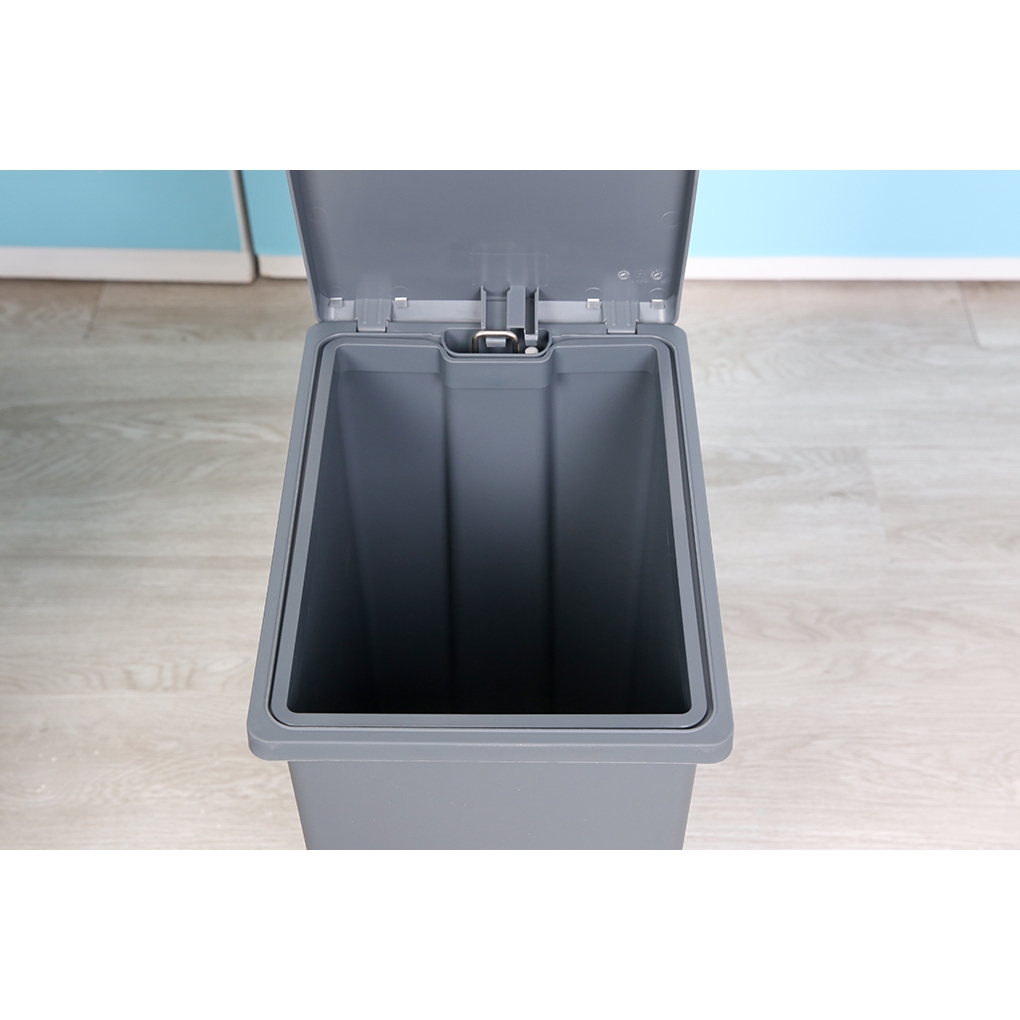 Thùng rác chân đạp 20 lít Fitis, màu Xám, Xanh và Cam | BigBuy360 - bigbuy360.vn