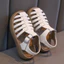Giày Sandal Chiến Binh Bé Gái Phong Cách Hàn Quốc - Sandal Rọ Da Mềm Đế Êm Chống Trơn Trượt Cho Bé (Màu Kem)