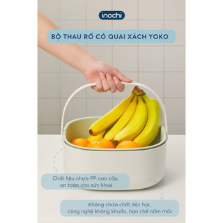 Bộ thau rổ có quai xách Yoko Inochi 27cm – nhựa cao cấp siêu bền, hàng chính hãng tiêu chuẩn Nhật Bản