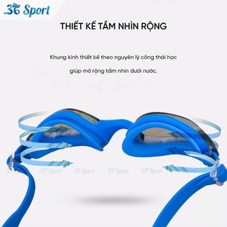Kính bơi trẻ em cao cấp tráng gương chống sương mù chống tia UV silicon mềm bảo vệ mắt KB-XF1000