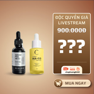 Combo Serum peel da meso Beglow và Serum phục hồi HA B5 vàng CB0137