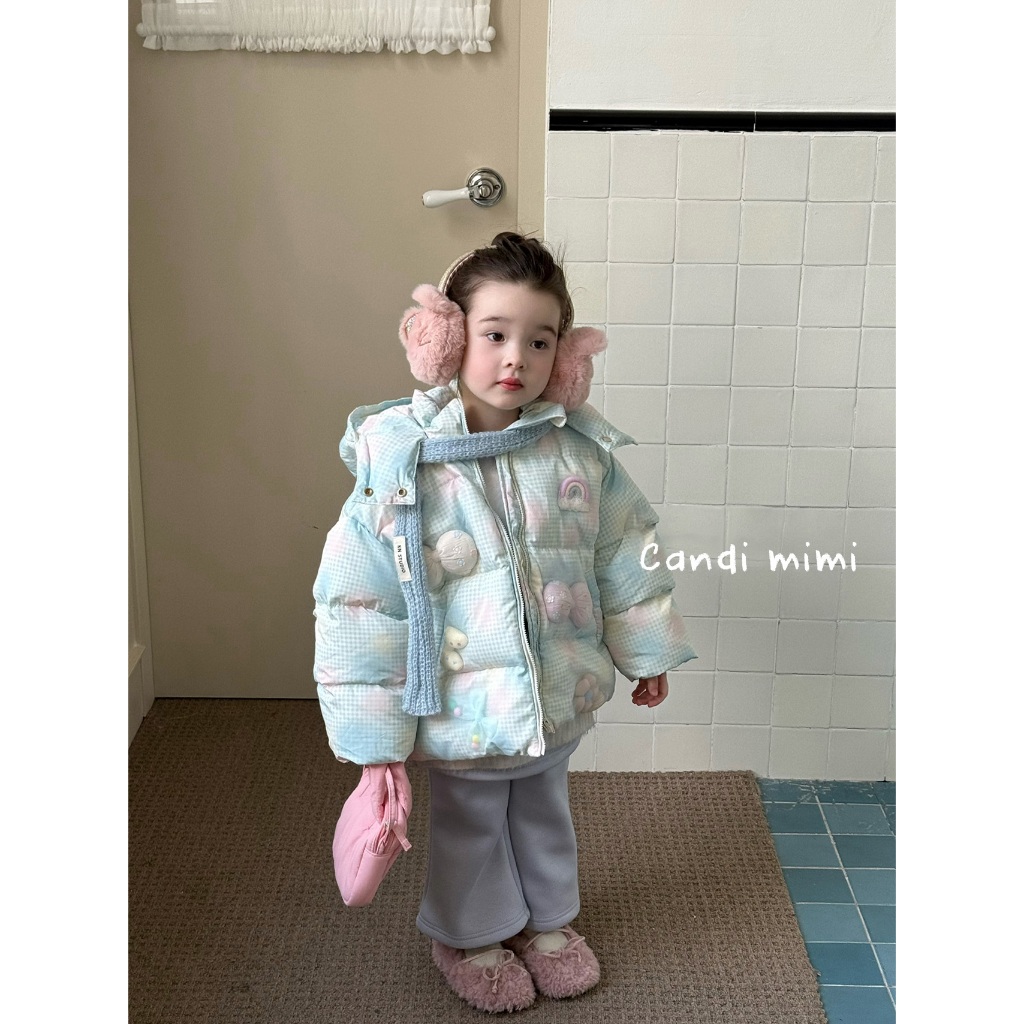 CANDI MIMI Áo khoác phao lông vũ cao cấp đính nơ NL5469 - Phong cách Hàn Quốc