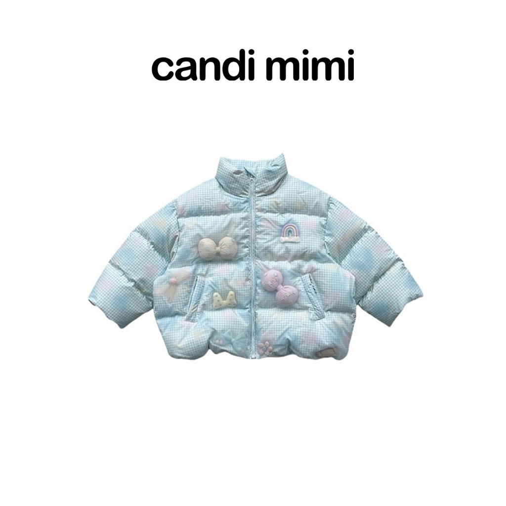 CANDI MIMI Áo khoác phao lông vũ cao cấp đính nơ NL5469 - Phong cách Hàn Quốc