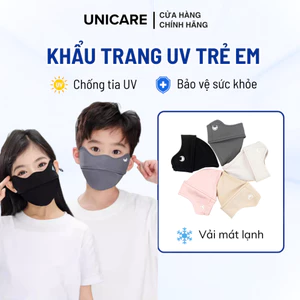 Khẩu trang UV Unicare trẻ em, Proof Mask Kid chống nắng, vải băng mát lạnh cho trẻ từ 4 - 12 tuổi