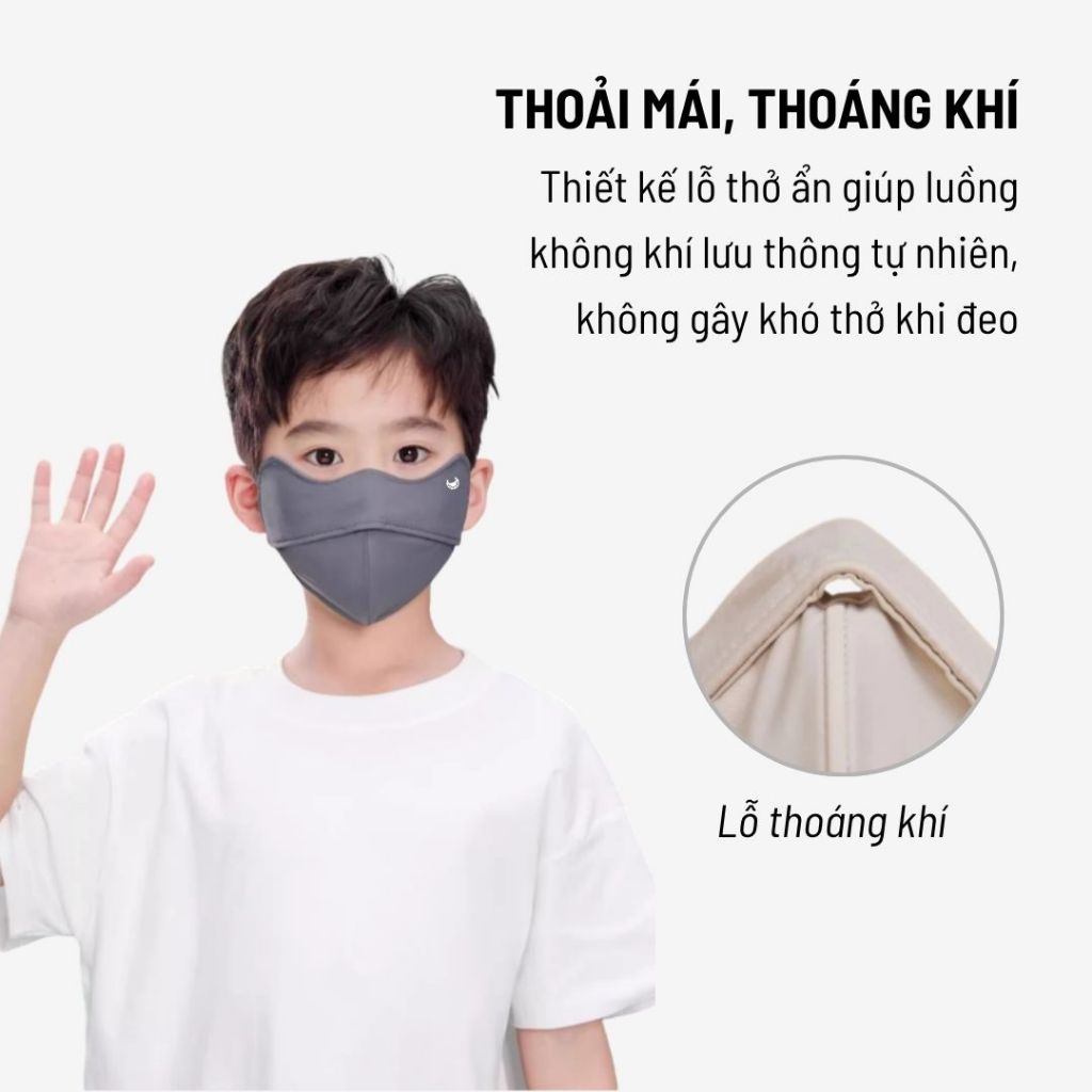 [Combo 3] Khẩu trang UV Unicare trẻ em, Proof Mask Kid chống nắng, vải băng mát lạnh cho trẻ từ 4 - 12 tuổi