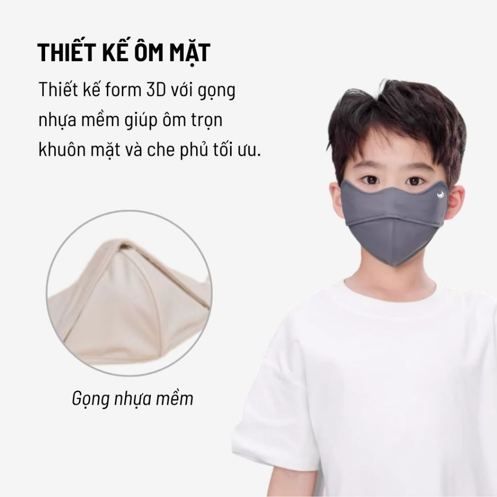 [Combo 3] Khẩu trang UV Unicare trẻ em, Proof Mask Kid chống nắng, vải băng mát lạnh cho trẻ từ 4 - 12 tuổi