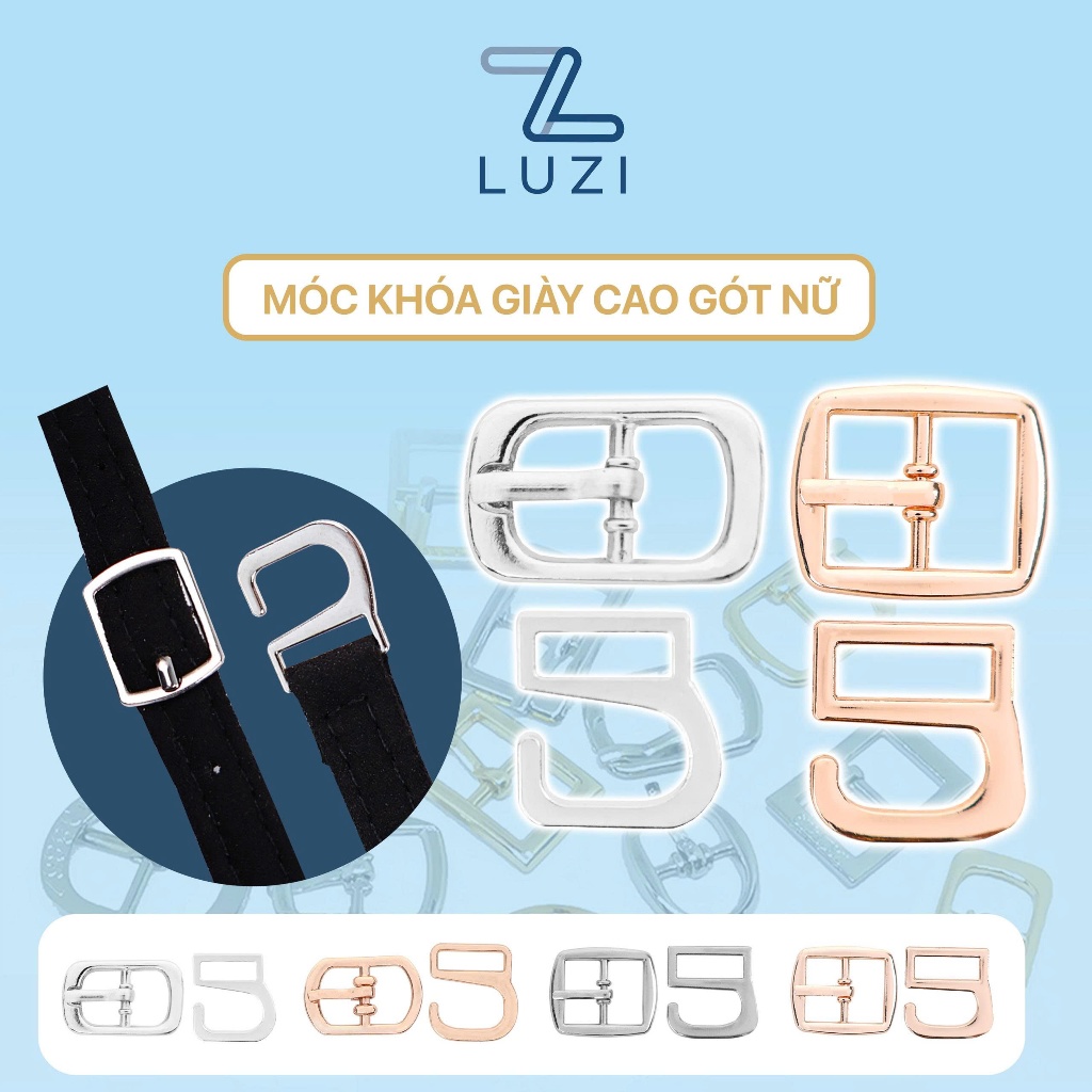 Phụ kiện khoá giày cao gót LUZI, móc cài dây giày nữ, bộ móc khóa thay thế cho giày cao gót MK01