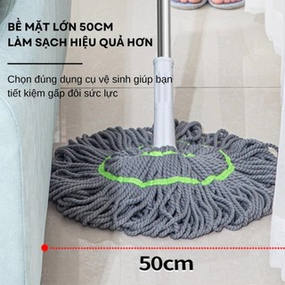 Cây Lau Nhà Vắt Tay Trợ Lực Siêu Thấm Hút Chất Liệu Inox