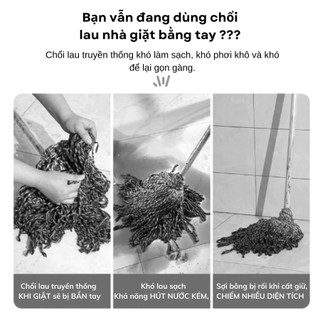 Cây Lau Nhà Vắt Tay Trợ Lực Siêu Thấm Hút Chất Liệu Inox