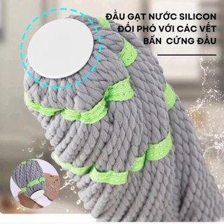 Cây Lau Nhà Vắt Tay Trợ Lực Siêu Thấm Hút Chất Liệu Inox