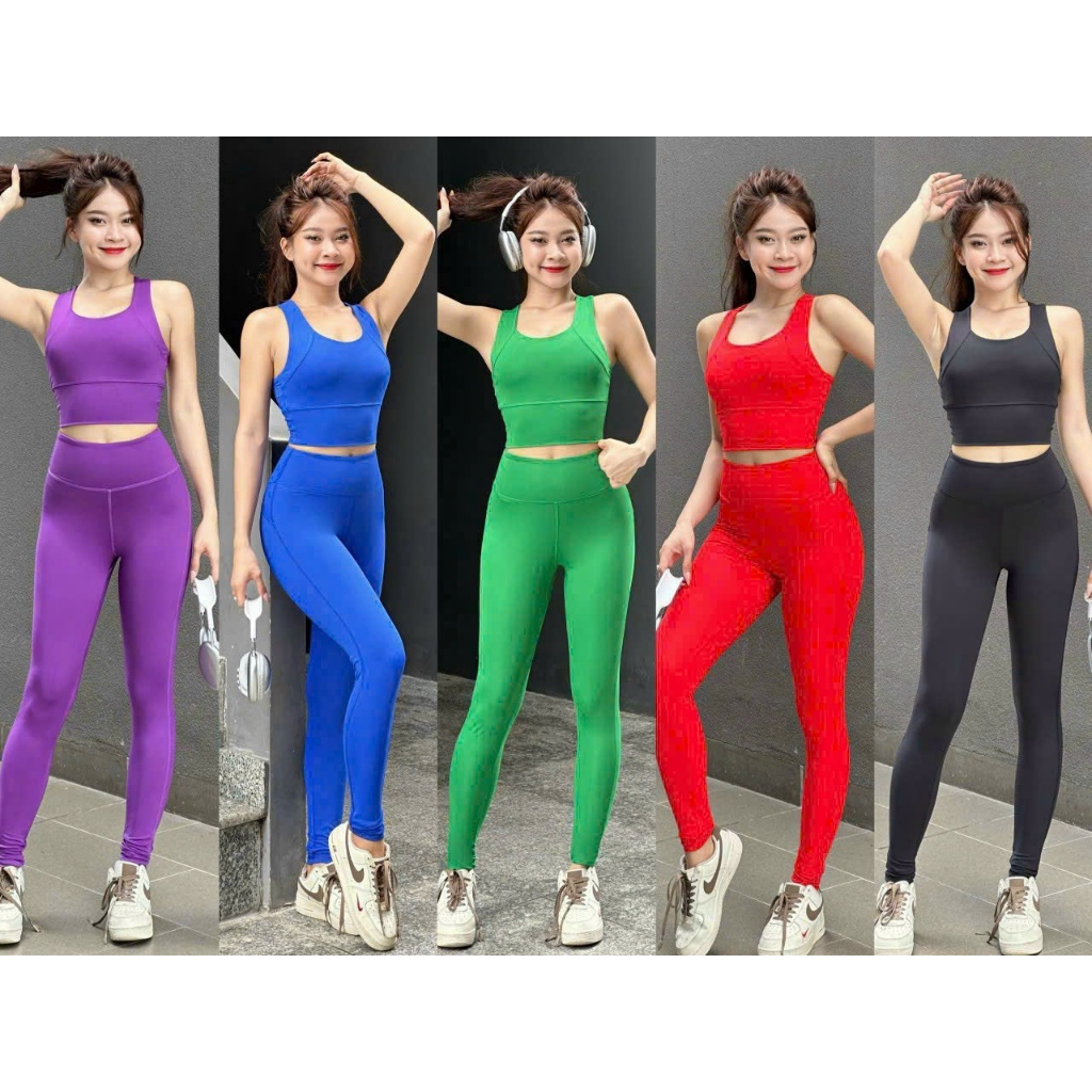 Bộ tập gym yoga aerobic nữ, thể dục thể thao ,áo bra tặng kèm mút,thoải mái khi tập