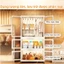 STON 70/80cm Tủ Quần Áo Trong Suốt Nhựa Tủ Đựng Suất Lớn Có Bánh Xe Phòng Ngủ Móc Treo Áo Gấp Gọn