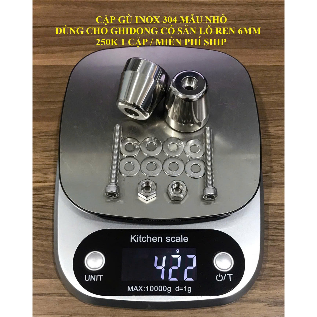 Gù Inox 304 CNC xe máy Moto có nhiều mẫu dùng cho xe ghidong có sẵn lỗ ...
