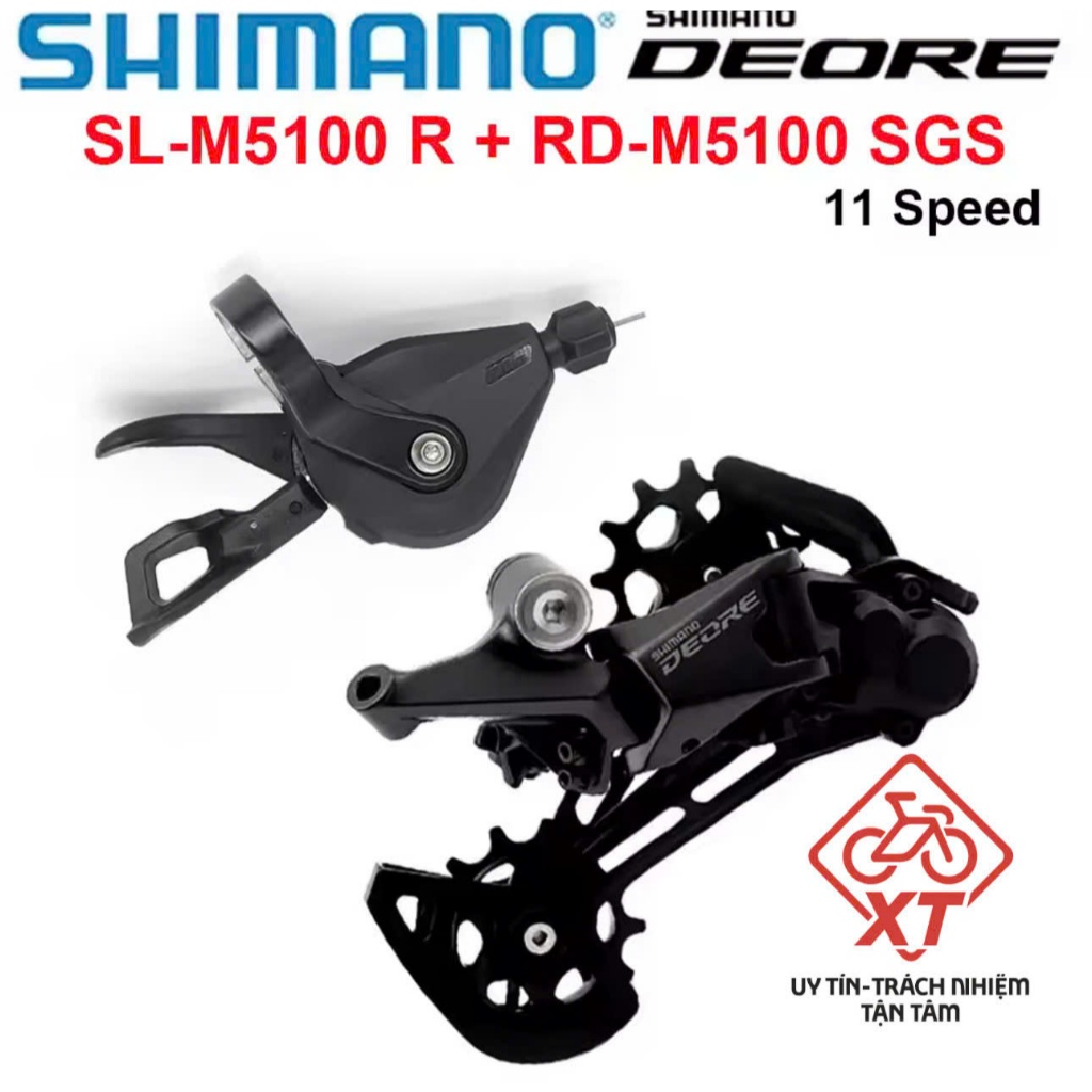Combo tay bấm củ đề deore M5100 1x11 speed chính hãng, Bộ Tay Đề + Cùi ...