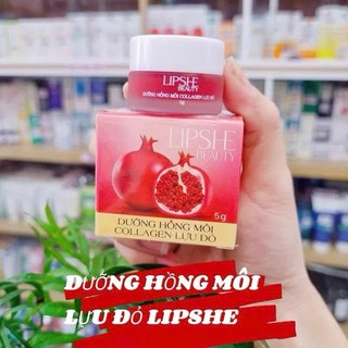 Dưỡng Môi Lipshe Lựu Đỏ Collagen, Dưỡng Môi Lipshe beauty Hủ 5g Chính hãng