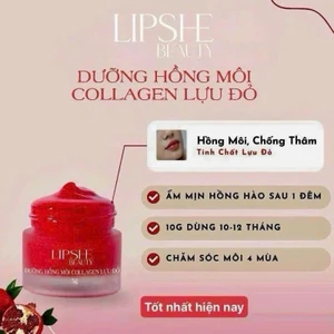Dưỡng Môi Lipshe Lựu Đỏ Collagen, Dưỡng Môi Lipshe beauty Hủ 5g Chính hãng