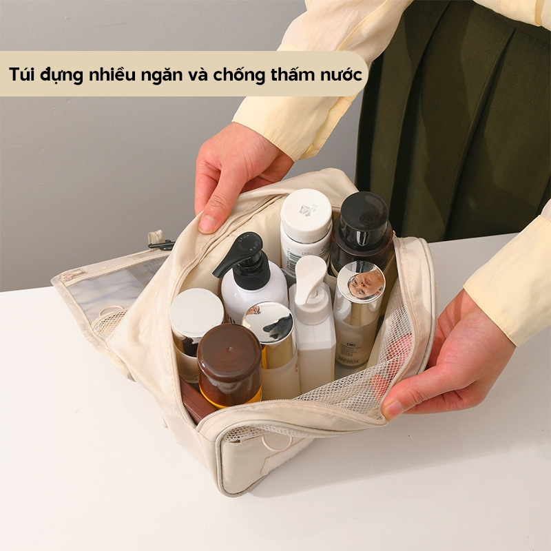 Kaleis Túi Đựng Đồ Trang Điểm Cá Nhân Du Lịch Có Móc Treo, Chống Nước, Gọn Nhẹ, Đa Năng